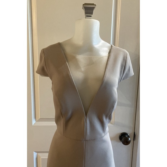 Jenny Yoo Collection Cara Cap Sleeve Plunging Bridesmaid Gown Maxi Size 12 - Picture 4 of 16